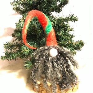 Needle Felted Shelf Gnome